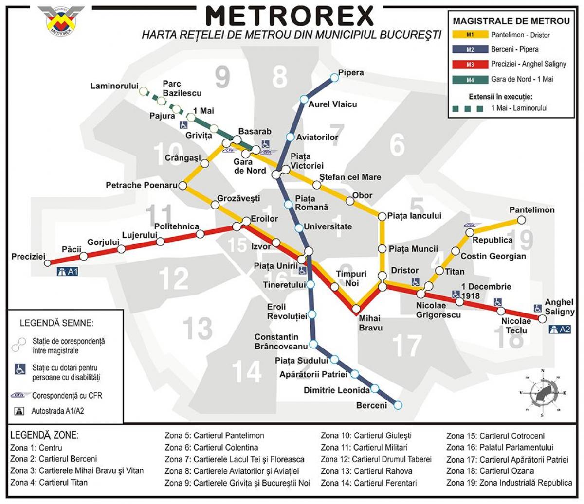 metroo kaart bucuresti