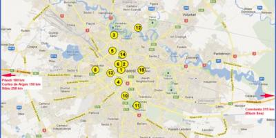 Kaart bukaresti vaatamisväärsused 