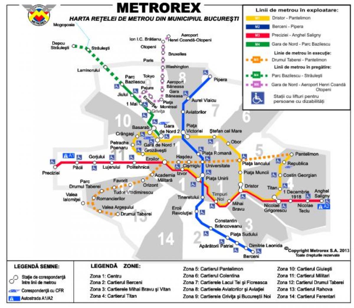 bukaresti metroo kaart