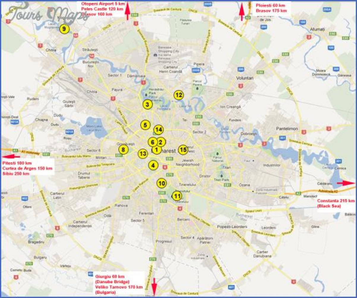 Kaart bukaresti vaatamisväärsused 