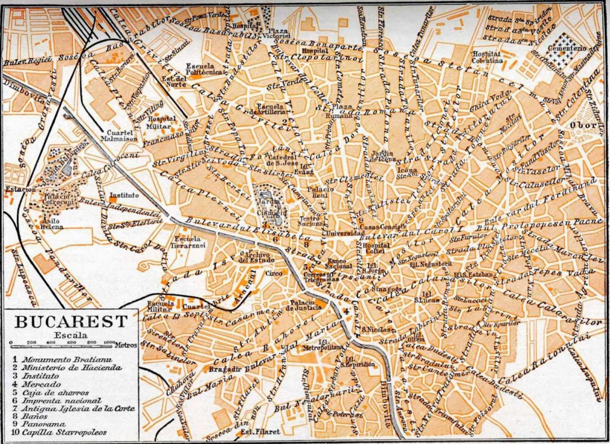 vanalinna bukarestis kaart