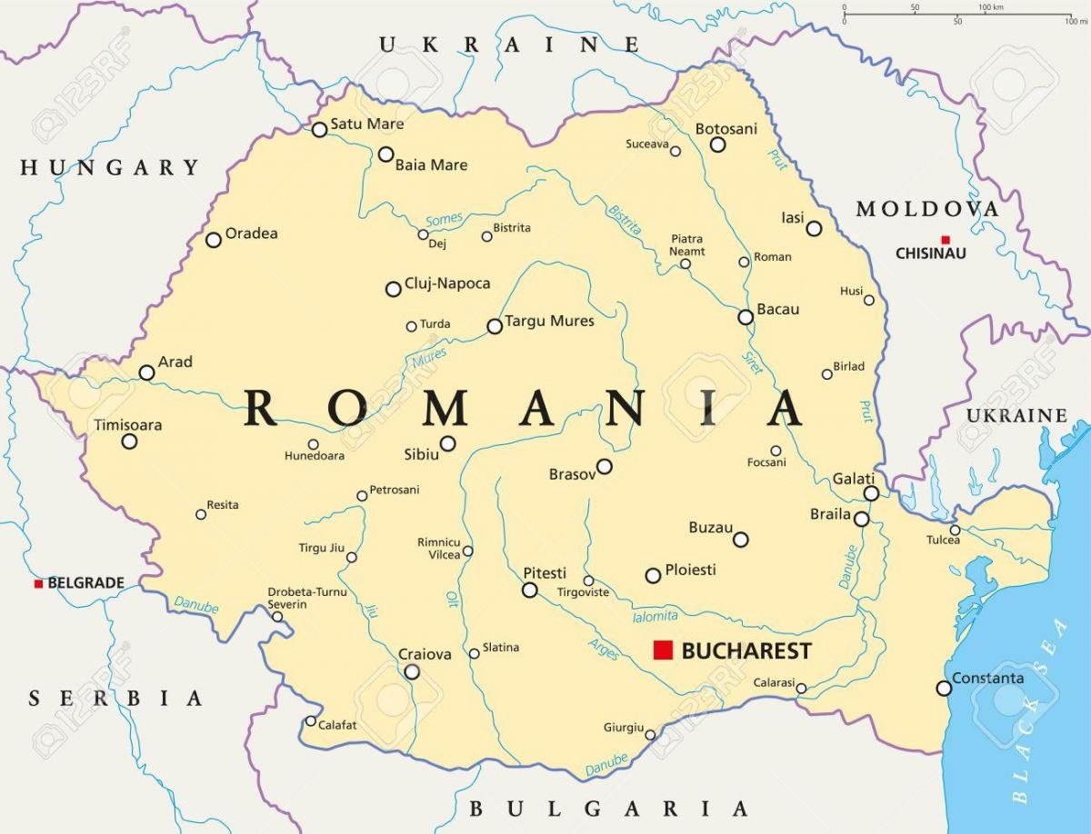 kapitali rumeenia kaart