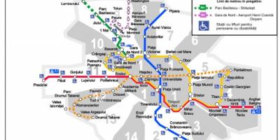 Bukaresti metroo kaart